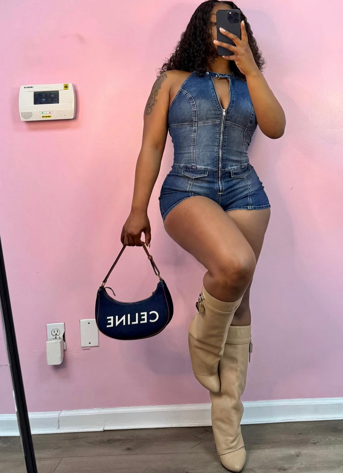 Daisy Denim Romper