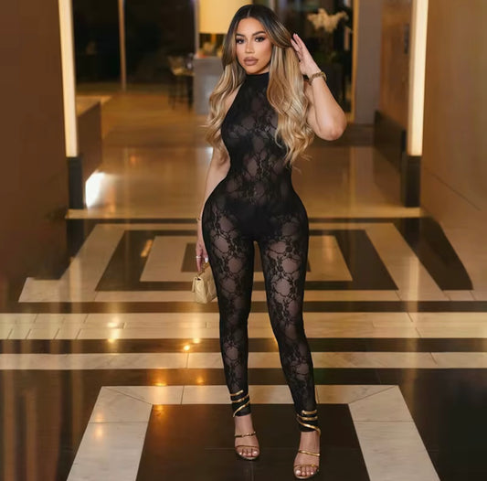 Lacey Halter Romper - Rich Ragz Boutique