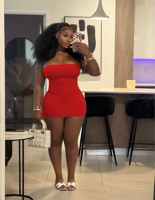 Hourglass Dress(Red)
