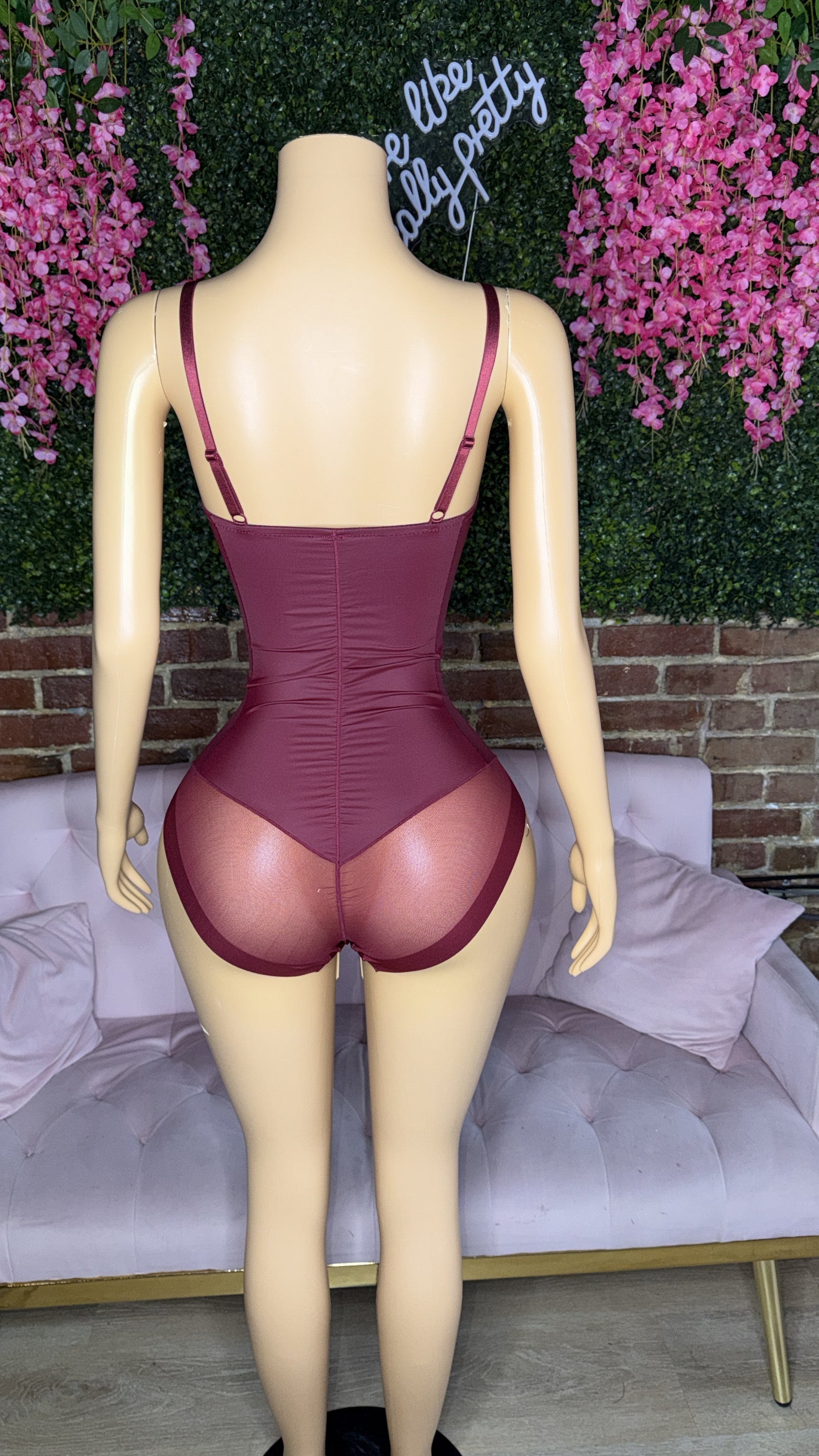 Burgundy Snatched Bodysuit - Rich Ragz Boutique