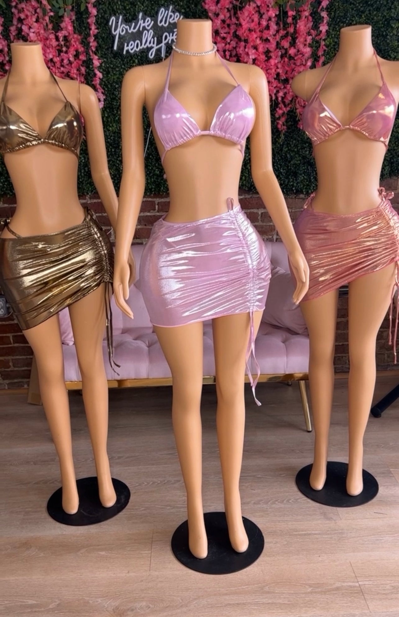 Pink Shimmer 3pc Swimsuit