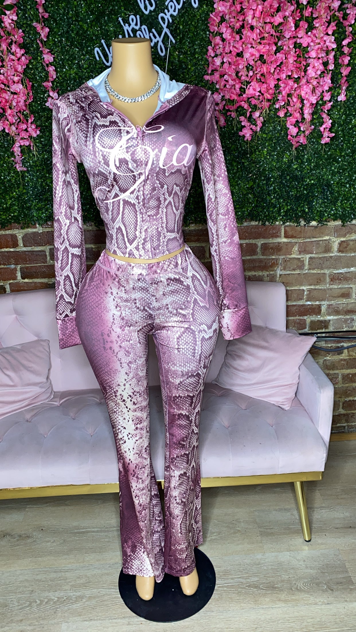 Gia Set(Pink Snake) - Rich Ragz Boutique