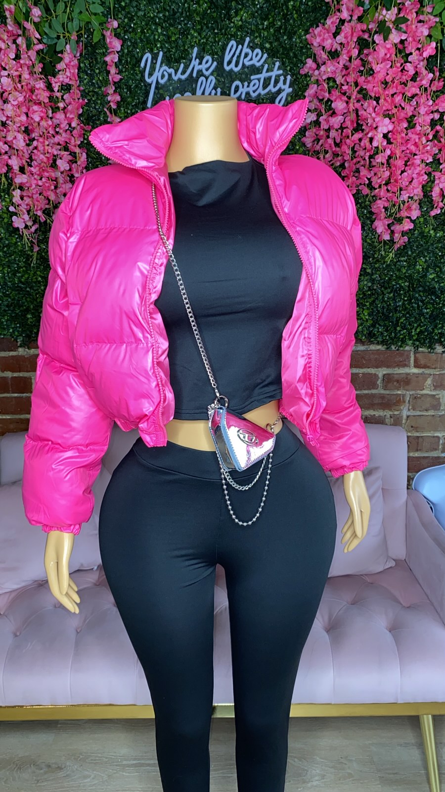 Pink Puffer Jacket