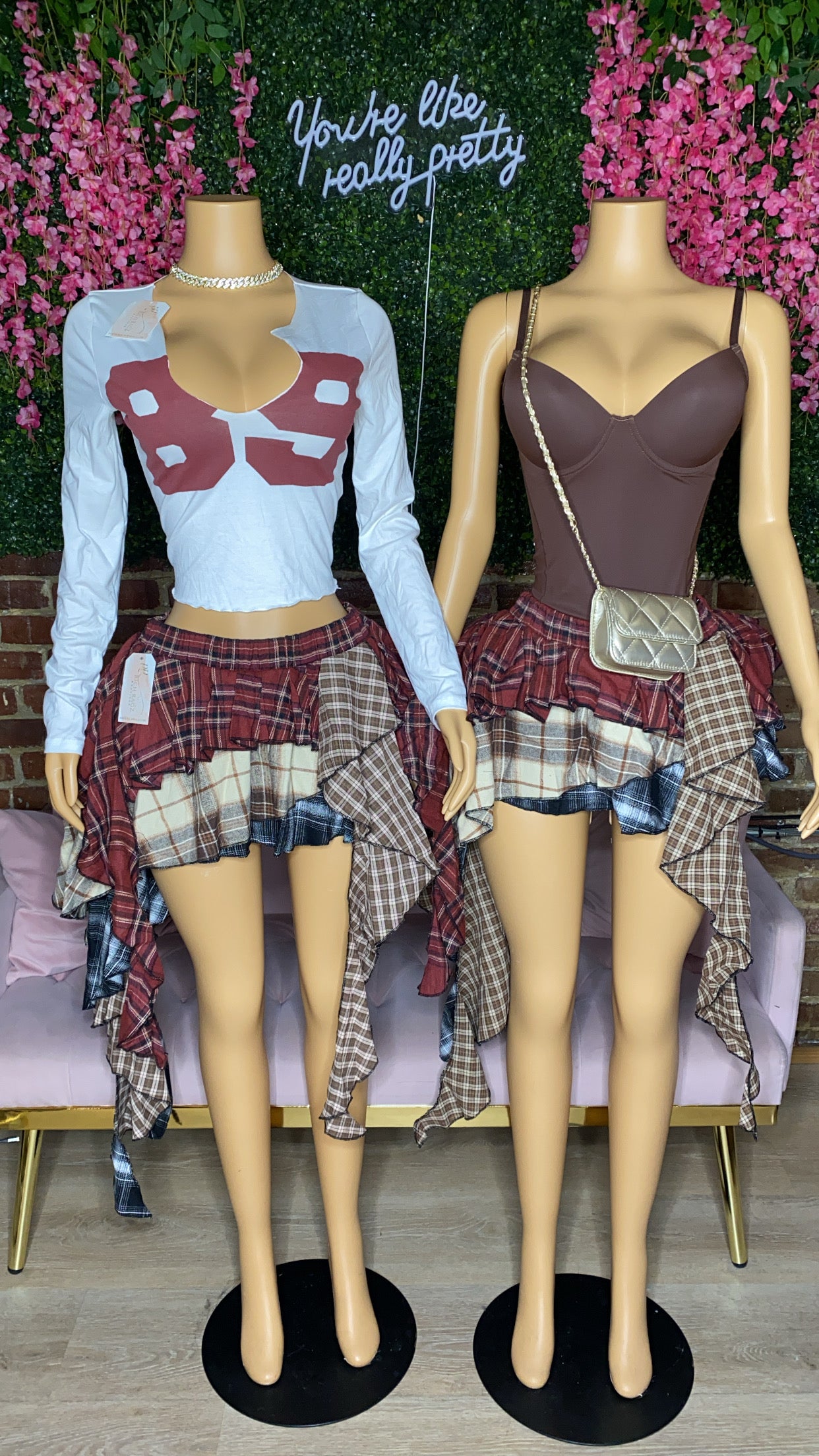 Plaid Skirt - Rich Ragz Boutique