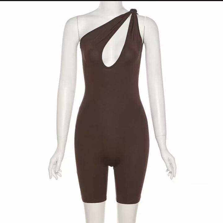 Bodied Romper(Brown) - Rich Ragz Boutique