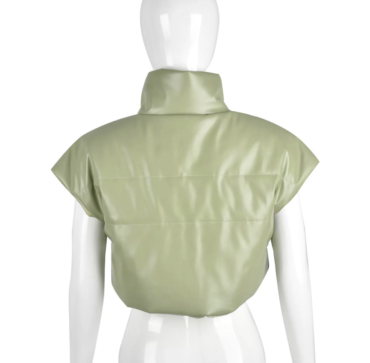Olive Puffer Vest - Rich Ragz Boutique