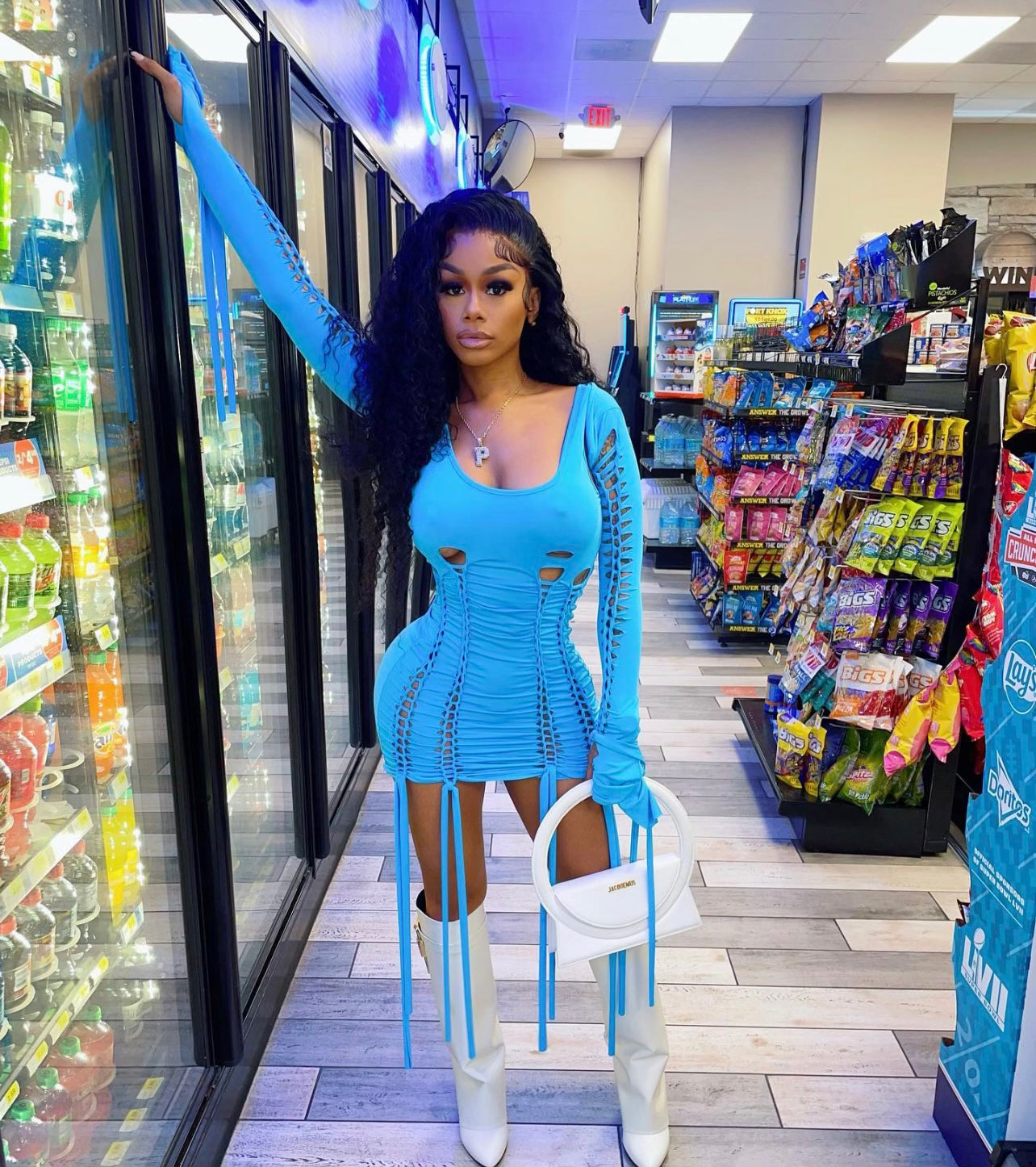 So Tempted Dress(Blue)