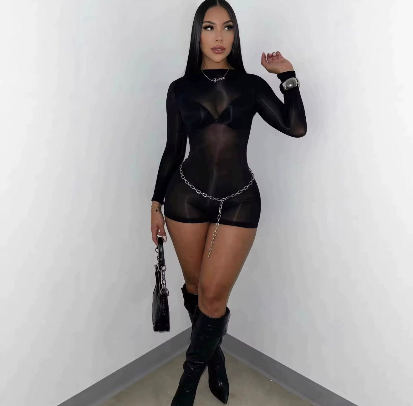 Second Skin Shorts Romper - Rich Ragz Boutique