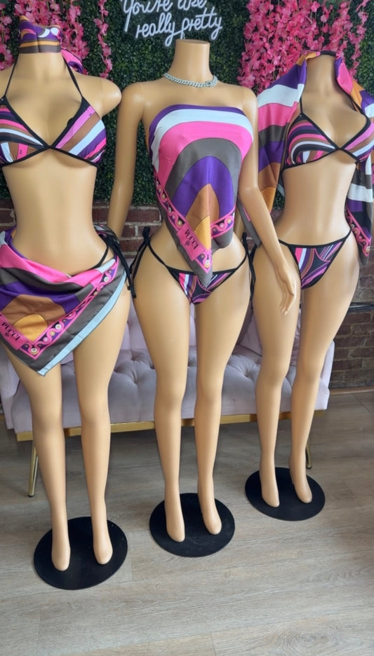 3Pc "P"Swimsuit