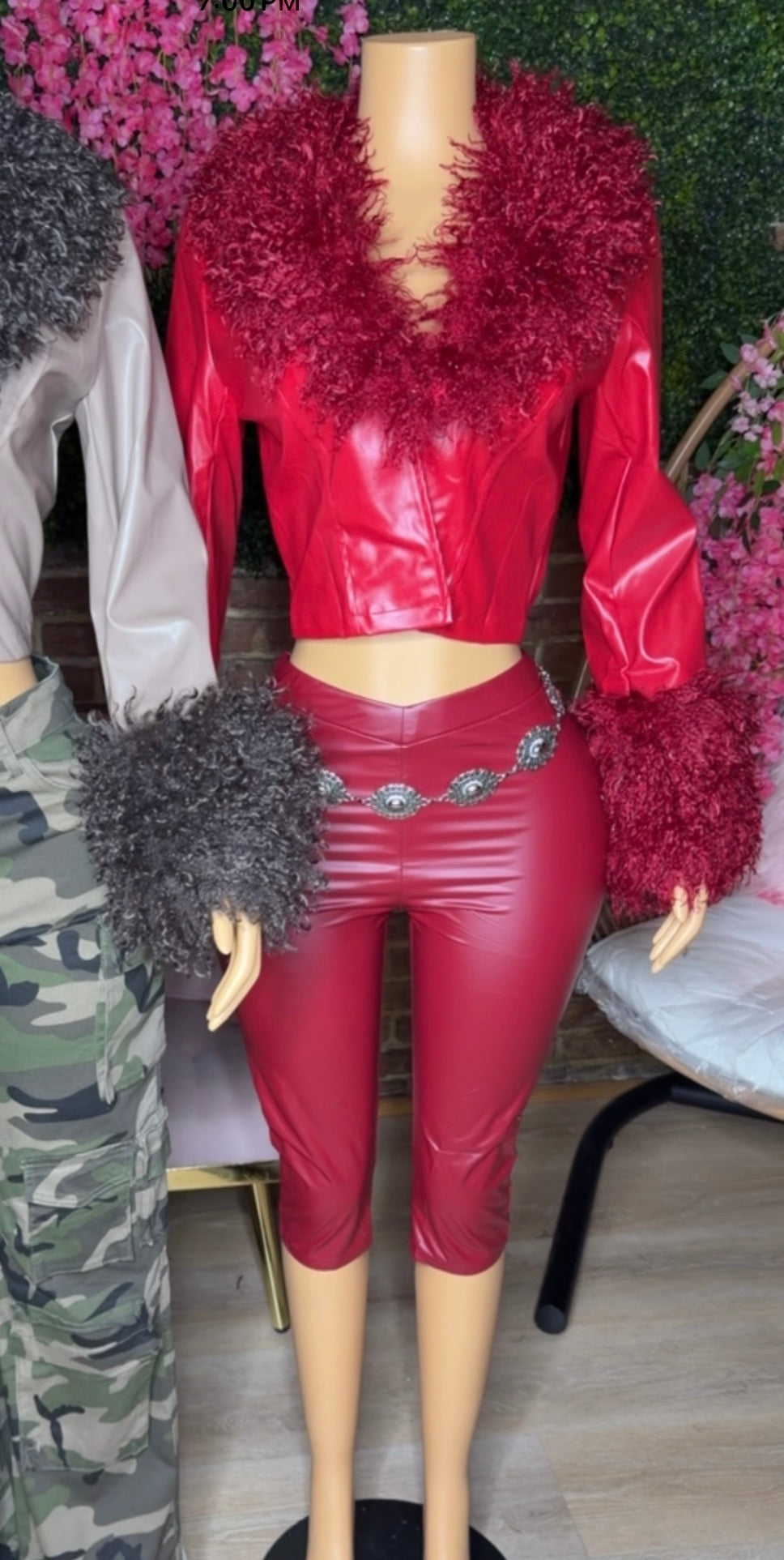 Red Leather Pants - Rich Ragz Boutique