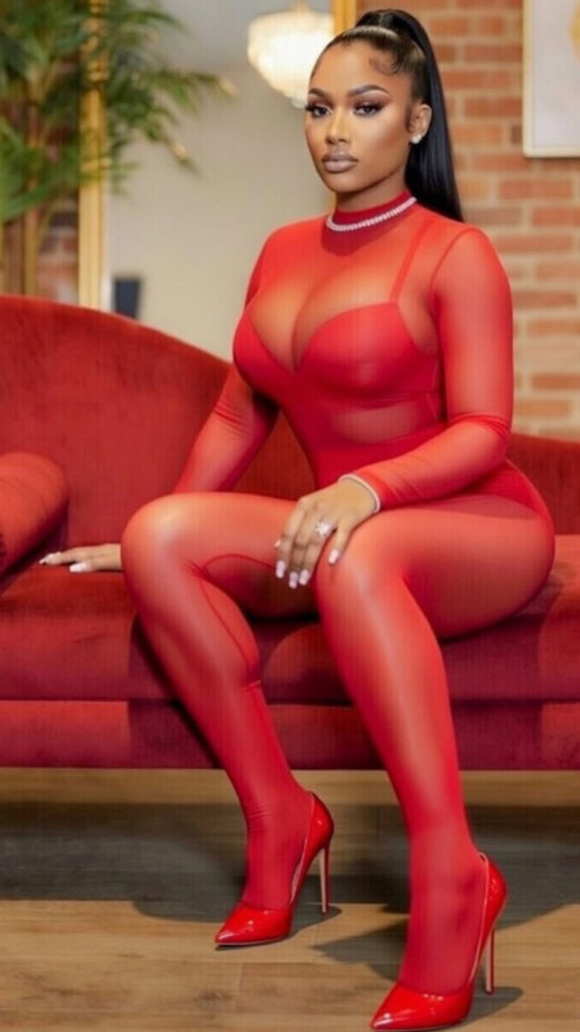 Red Second Skin Bodysuit