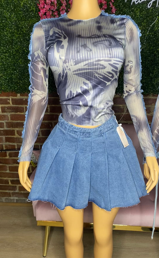 Denim Tennis Skirt