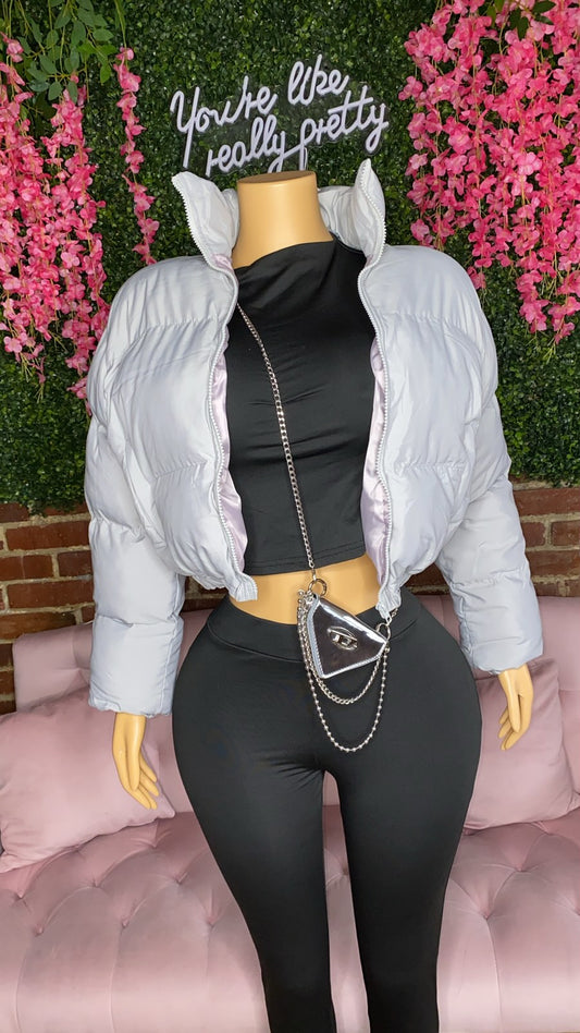 Grey Puffer Jacket