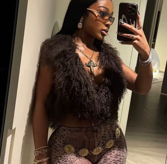 Brown Sugar Fur Top