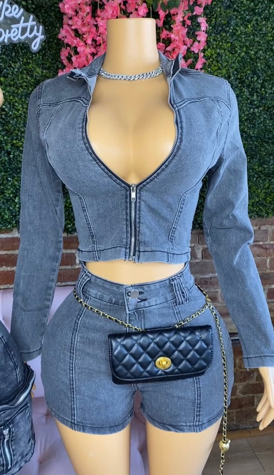 Washed Denim Set