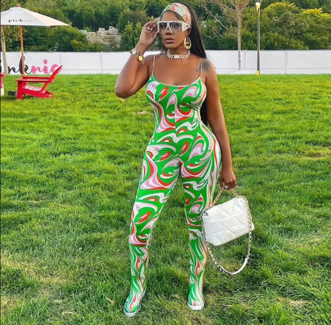 Pucci Jumpsuit(Green) - Rich Ragz Boutique