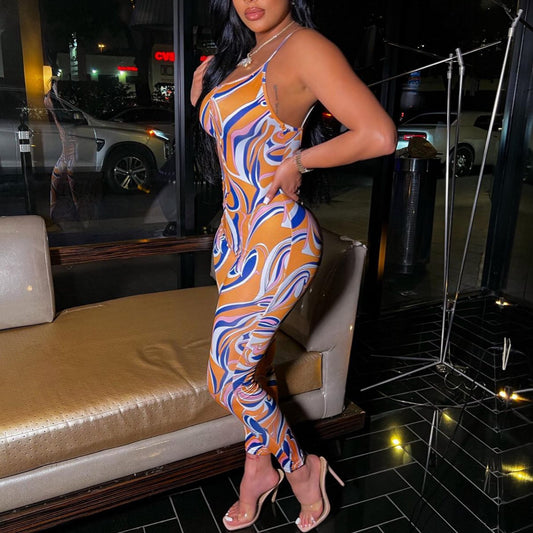 Pucci Jumpsuit(Orange) - Rich Ragz Boutique